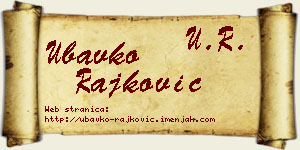 Ubavko Rajković vizit kartica